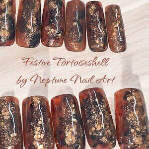 Gel Press on Nails - medium length, square